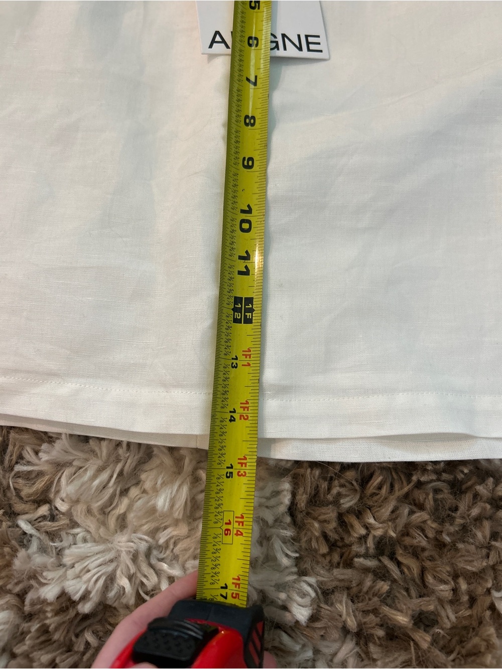 ALIGNE Hadley Linen Blend Mini Skirt High Waist Minimalist White Size 2 - Picture 7 of 7